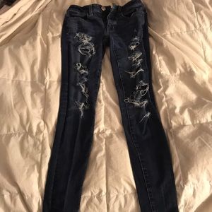American Eagle distressed skinny jeans, size 00